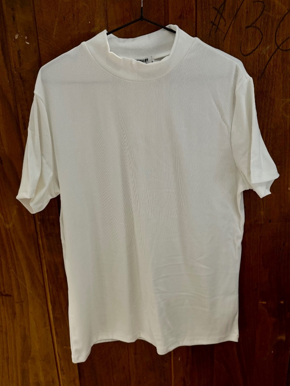 NWT - Coofandy Mock Turtleneck Shirt White  Size M